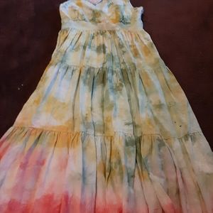 Chico's Tie Dye Sun Dress Bohemian L